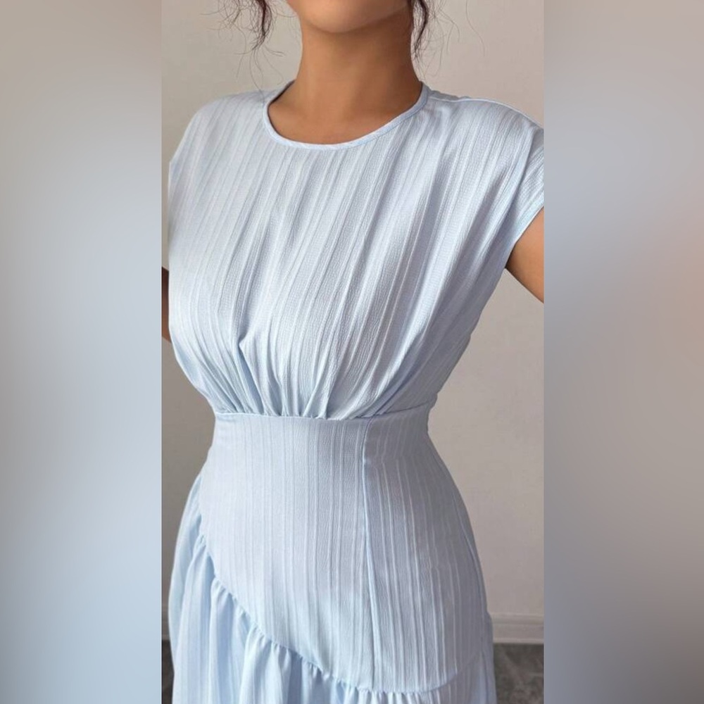 SHEIN NWT (did not have tags- never worn) Light Blue Maxi Dress